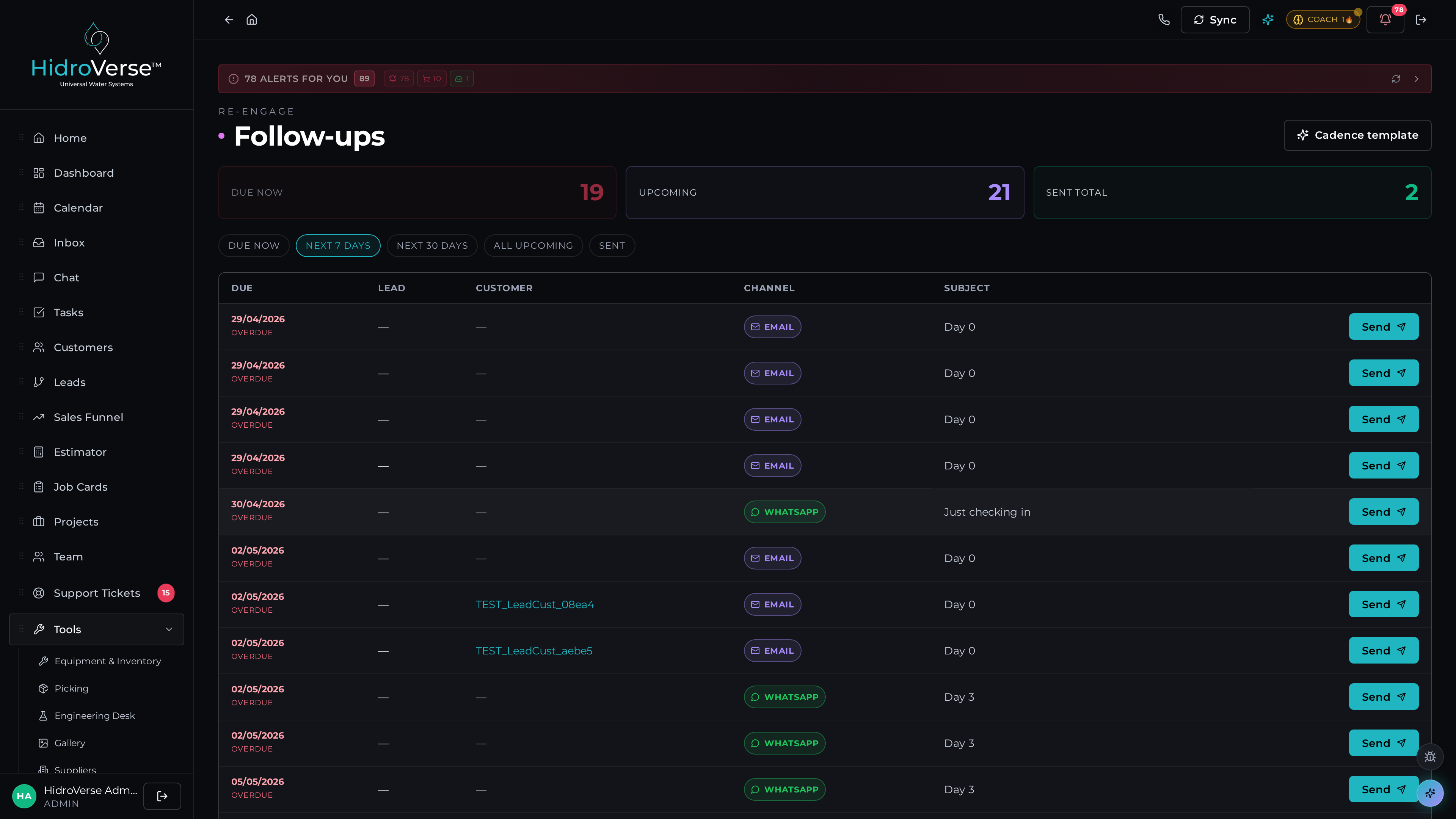 Follow-up queue