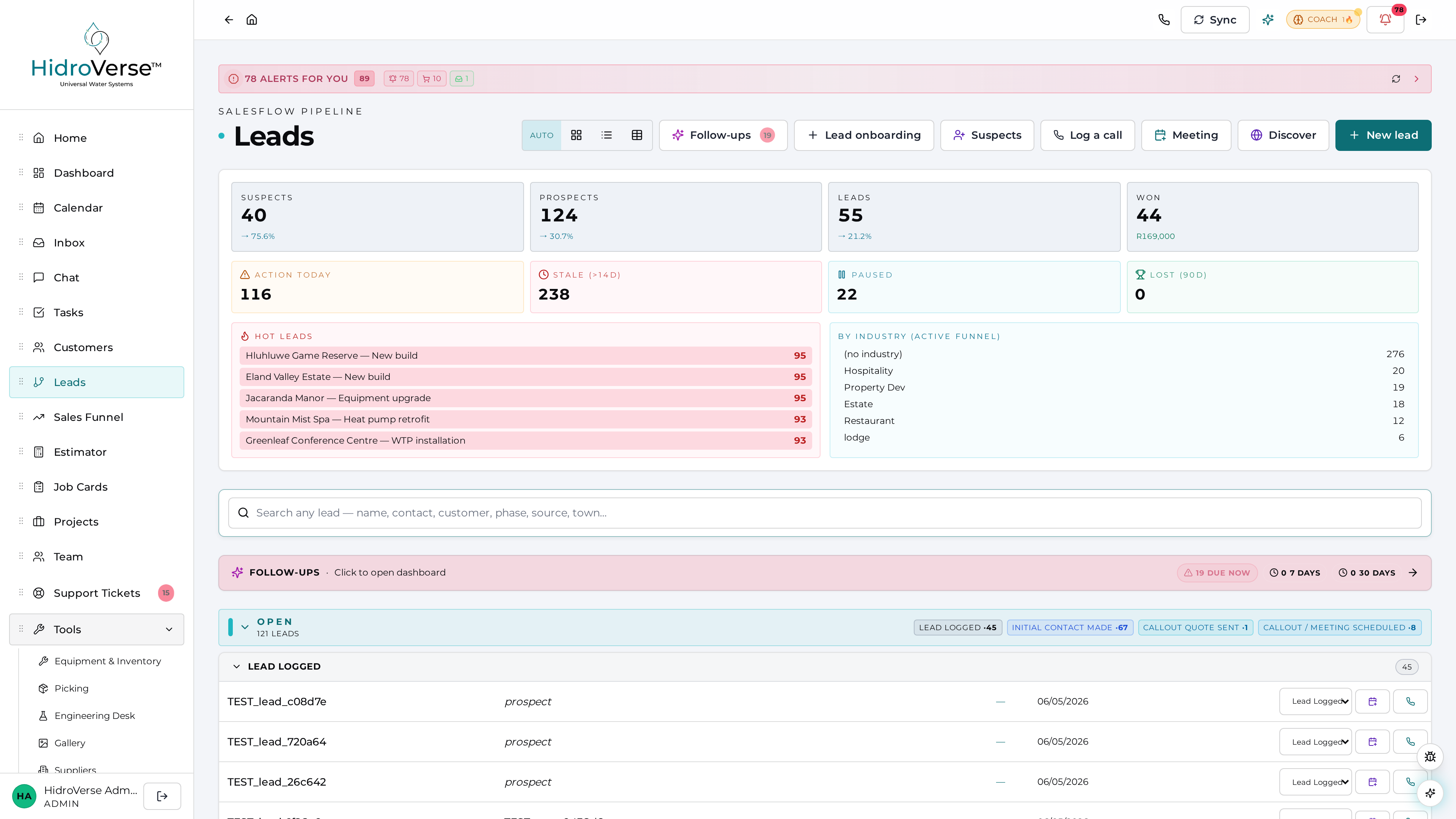 Lead pipeline — light mode
